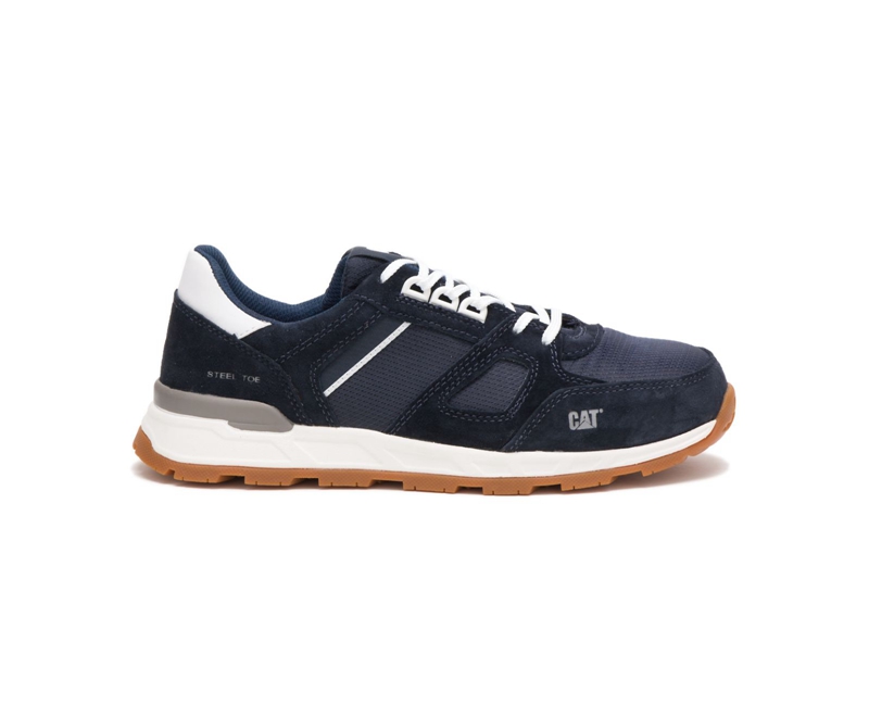 Tenis Caterpillar Woodward Steel Puntera Hombre Azules | ZIPCB-5768