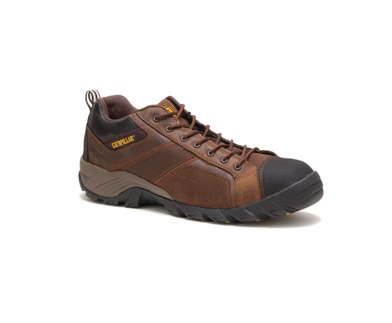 Zapatos De Trabajo Caterpillar Argon Composite Puntera Hombre Marrom Oscuro | WNRHV-2958