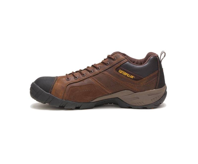 Zapatos De Trabajo Caterpillar Argon Composite Puntera Hombre Marrom Oscuro | WNRHV-2958