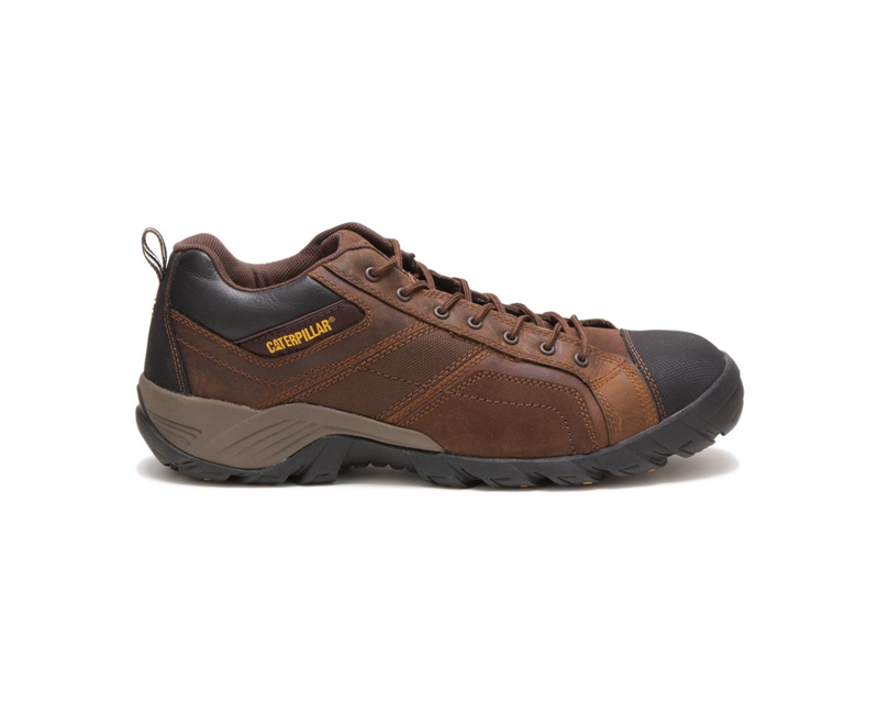 Zapatos De Trabajo Caterpillar Argon Composite Puntera Hombre Marrom Oscuro | WNRHV-2958