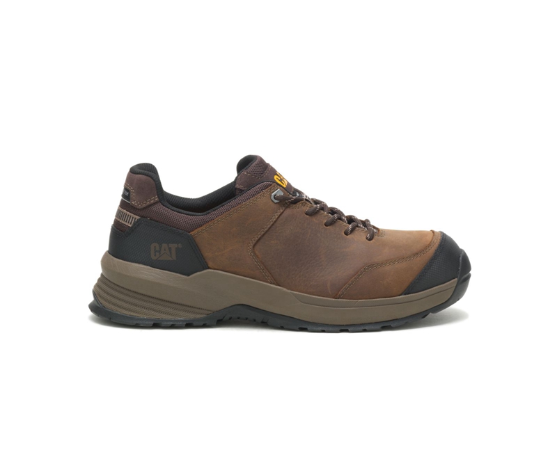 Zapatos De Trabajo Caterpillar Streamline 2.0 Cuero Composite Puntera Hombre Marrom | GHIPC-2416